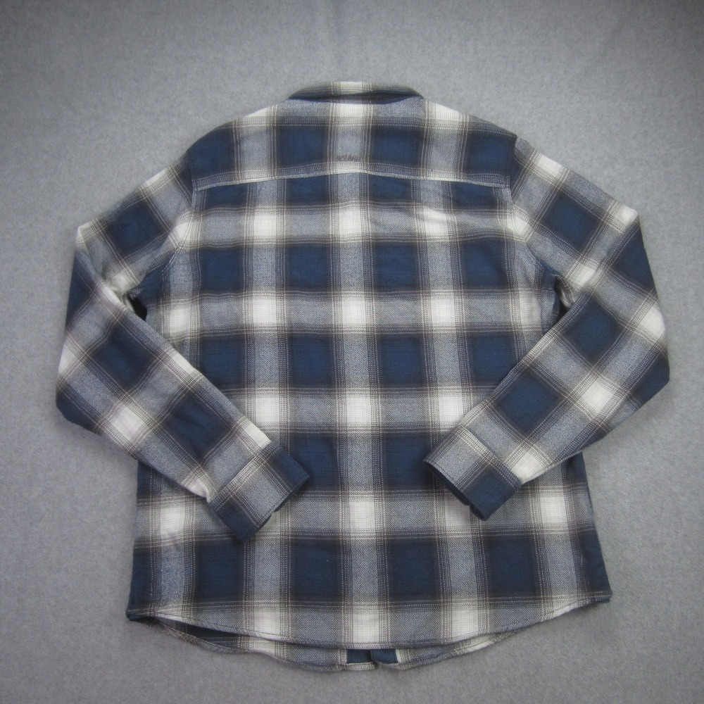 KUHL Shirt‎ Mens Medium Blue Plaid Flannel Button Up Cotton Tencel Blend - Picture 6 of 16